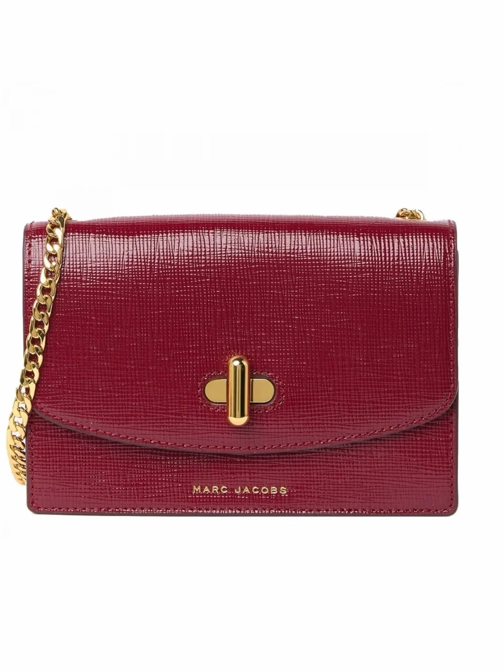 Marc Jacobs Turnlock Crossbody Bag in Cranberry